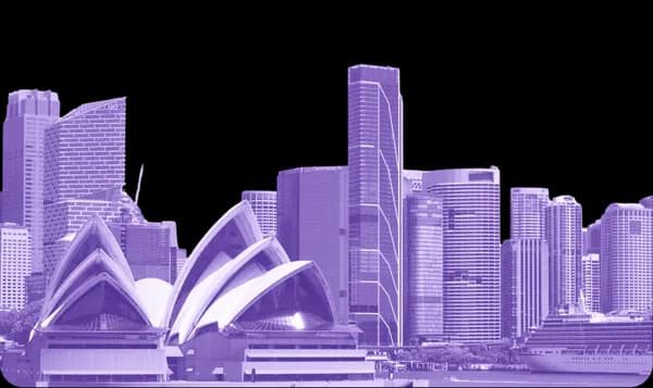 Sydney Opera House and harbour skyline