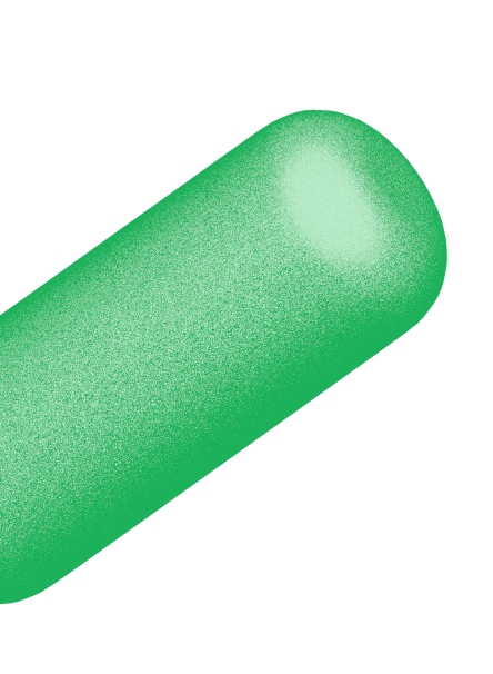 Green 3D pill shape